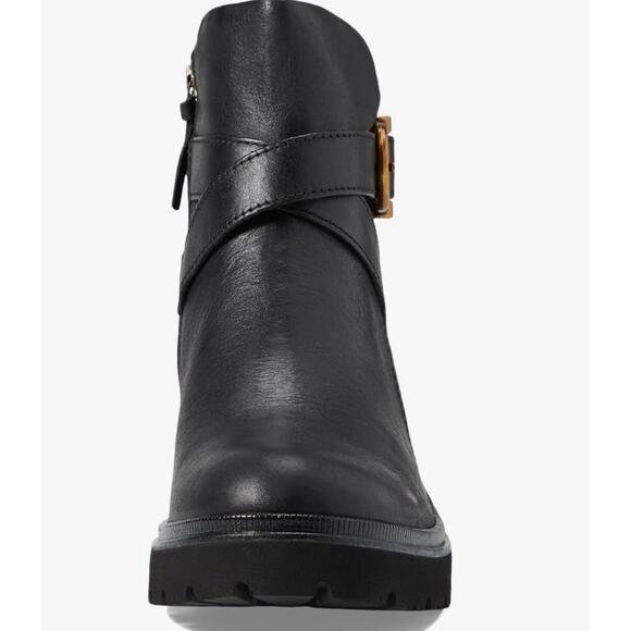 Sofft Jenine Leather Ankle Boots Booties | Sz 11, Black NEW - Picture 2 of 4